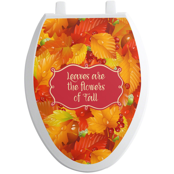 Fall Leaves Toilet Seat Decal Elongated