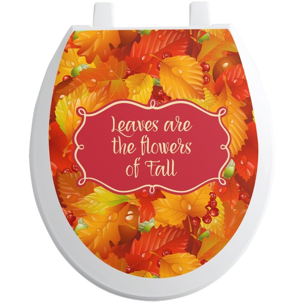 Custom Fall Leaves Toilet Seat Decal