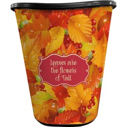 Fall Leaves Waste Basket - Single Sided (Black)