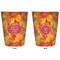 Fall Leaves Trash Can White - Front and Back - Apvl