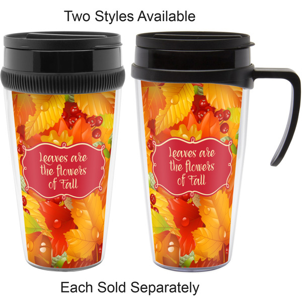 Fall Leaves Travel Mugs - with & without Handle