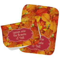 Fall Leaves Burp Cloths - Fleece - Set of 2