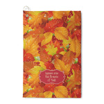 Fall Leaves Waffle Weave Golf Towel