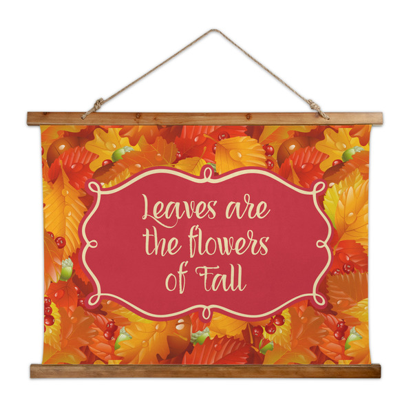 Custom Fall Leaves Wall Hanging Tapestry - Wide