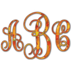 Fall Leaves Monogram Decal - Small