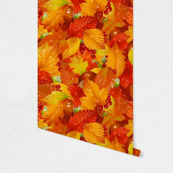 Fall Leaves Wallpaper on Wall