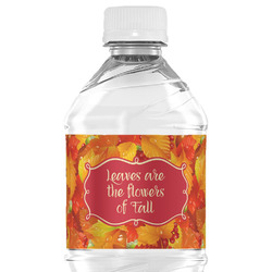 Fall Leaves Water Bottle Labels - Custom Sized