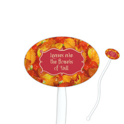 Fall Leaves Oval Plastic Stir Sticks (Personalized)
