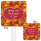 Fall Leaves White Plastic Stir Stick - Double Sided - Approval