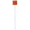 Fall Leaves White Plastic Stir Stick - Double Sided - Square - Single Stick