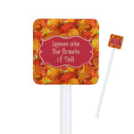 Fall Leaves Square Plastic Stir Sticks - Double Sided