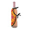 Fall Leaves Wine Bottle Apron - DETAIL WITH CLIP ON NECK