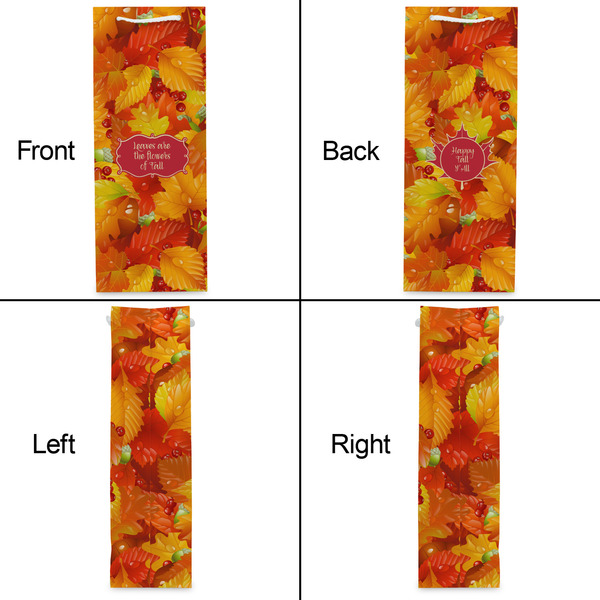 Fall Leaves Wine Gift Bag - Gloss - Approval