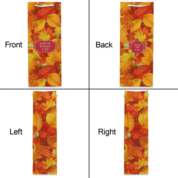 Fall Leaves Wine Gift Bag - Matte - Approval