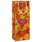 Fall Leaves Wine Gift Bags - Matte
