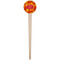 Fall Leaves Wooden 4" Food Pick - Round - Single Pick
