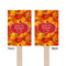 Fall Leaves Wooden 6.25" Stir Stick - Rectangular - Double Sided - Front & Back