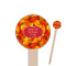 Fall Leaves Wooden 6" Food Pick - Round - Closeup