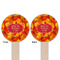 Fall Leaves Wooden 6" Food Pick - Round - Double Sided - Front & Back