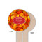 Fall Leaves Wooden 6" Food Pick - Round - Single Sided - Front & Back