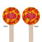 Fall Leaves Wooden 6" Stir Stick - Round - Double Sided - Front & Back