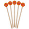 Fall Leaves Wooden 6" Stir Stick - Round - Fan View