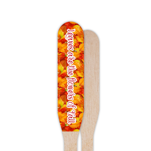 Fall Leaves Wooden Food Pick - Paddle - Single Sided - Front & Back