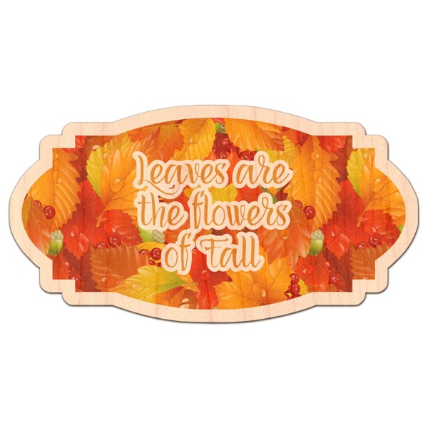 Custom Fall Leaves Genuine Maple or Cherry Wood Sticker