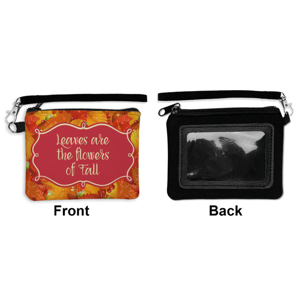 Fall Leaves Wristlet ID Cases - Front & Back