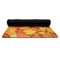 Fall Leaves Yoga Mat Rolled up Black Rubber Backing