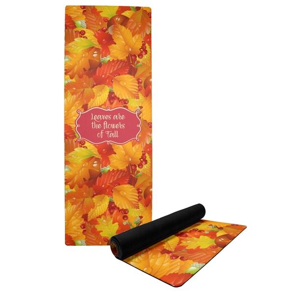 Custom Fall Leaves Yoga Mat