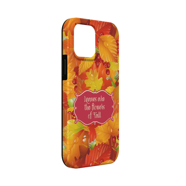 Custom Fall Leaves iPhone Case - Rubber Lined - iPhone 13 Mini (Personalized)