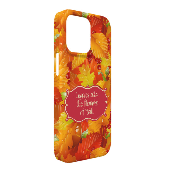 Custom Fall Leaves iPhone Case - Plastic - iPhone 13 Pro Max (Personalized)