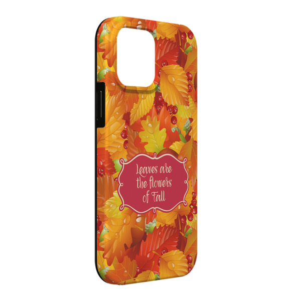 Custom Fall Leaves iPhone Case - Rubber Lined - iPhone 13 Pro Max (Personalized)