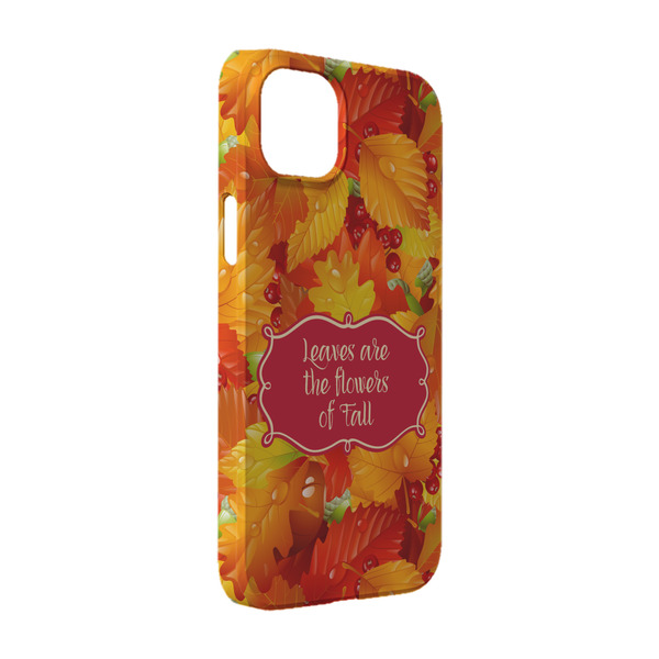 Custom Fall Leaves iPhone Case - Plastic - iPhone 14 (Personalized)