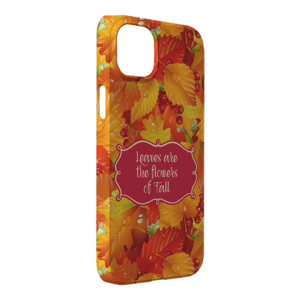 Custom Fall Leaves iPhone Case - Plastic - iPhone 14 Plus (Personalized)