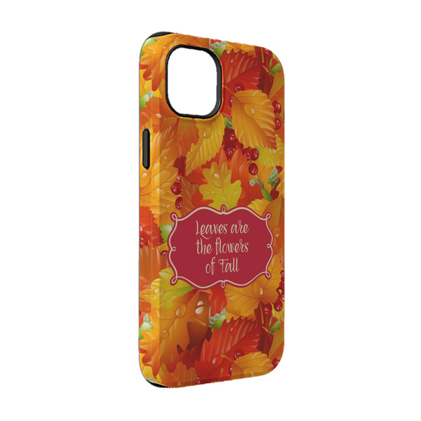 Custom Fall Leaves iPhone Case - Rubber Lined - iPhone 14 (Personalized)