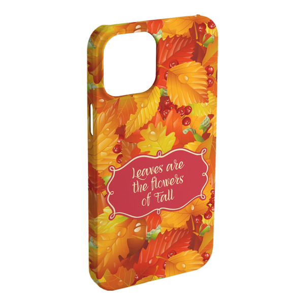 Custom Fall Leaves iPhone Case - Plastic - iPhone 15 Plus (Personalized)