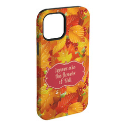 Fall Leaves iPhone Case - Rubber Lined - iPhone 15 Plus (Personalized)