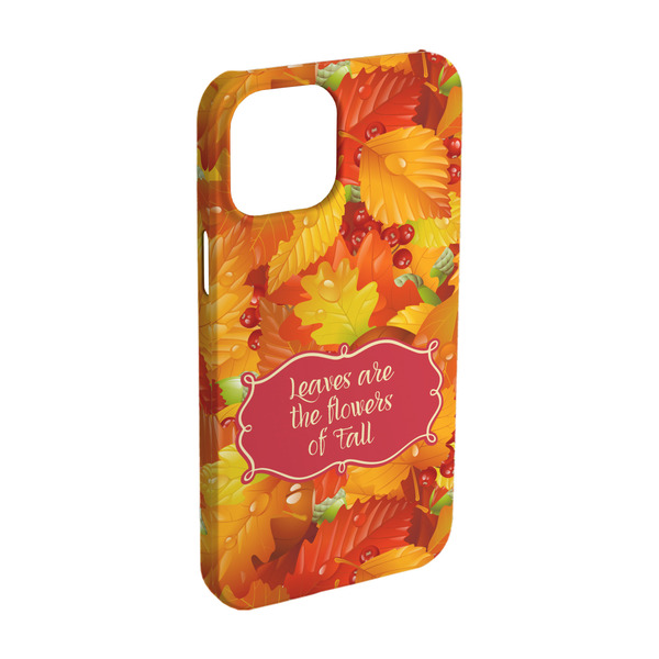 Custom Fall Leaves iPhone Case - Plastic - iPhone 15 Pro (Personalized)