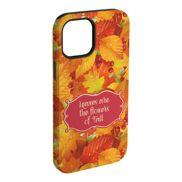 Custom Fall Leaves iPhone Case - Rubber Lined - iPhone 15 Pro Max (Personalized)