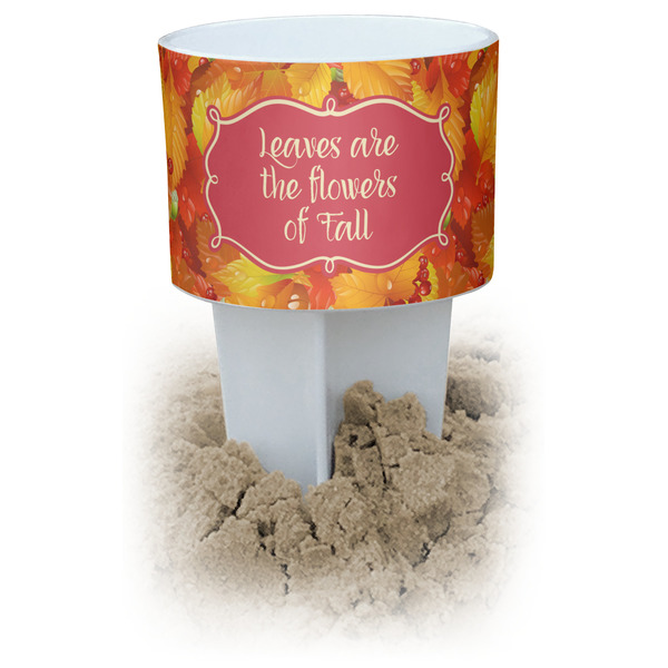 Custom Fall Leaves Beach Spiker Drink Holder