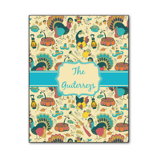 Custom Old Fashioned Thanksgiving Wood Print - 11x14 (Personalized)