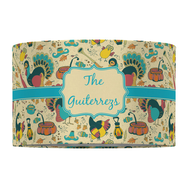 Old Fashioned Thanksgiving 12" Drum Lampshade - FRONT (Fabric)