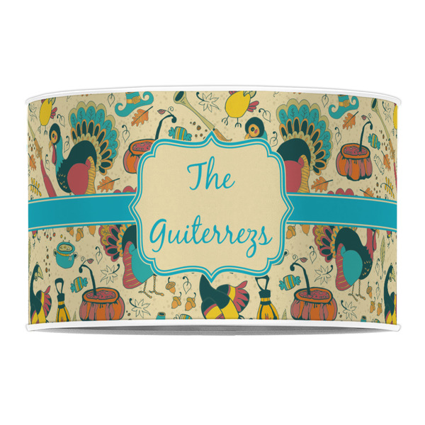 Old Fashioned Thanksgiving 12" Drum Lampshade - FRONT (Poly Film)