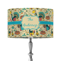 Old Fashioned Thanksgiving 12" Drum Lamp Shade - Fabric (Personalized)