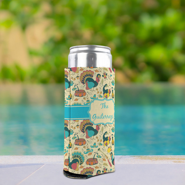 Old Fashioned Thanksgiving Can Cooler - Tall 12oz - In Context