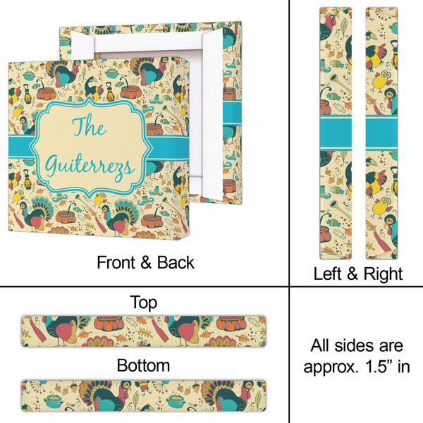 Old Fashioned Thanksgiving 12x12 - Canvas Print - Approval