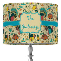 Old Fashioned Thanksgiving 16" Drum Lamp Shade - Fabric (Personalized)