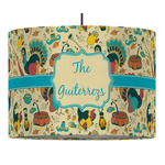 Old Fashioned Thanksgiving 16" Drum Pendant Lamp - Fabric (Personalized)